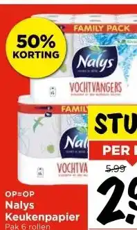 Vomar Voordeelmarkt OP=OP Nalys Keukenpapier aanbieding