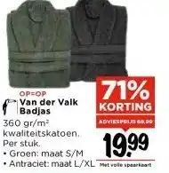 Vomar Voordeelmarkt OP=OP Van der Valk Badjas aanbieding