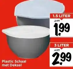 Vomar Voordeelmarkt Plastic Schaal met Deksel aanbieding