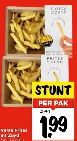 Vomar Voordeelmarkt Verse Frites uit Zuyd Pak 450 gram aanbieding