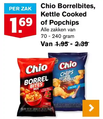 Hoogvliet Chio Borrelbites, Kettle Cooked of Popchips aanbieding