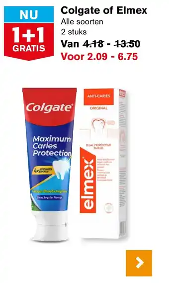 Hoogvliet Colgate of Elmex aanbieding