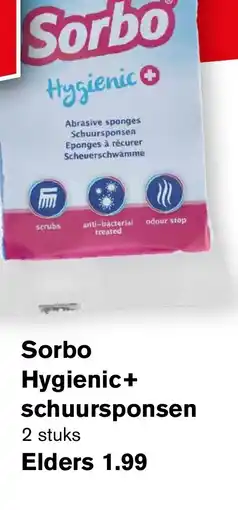 Hoogvliet Sorbo Hygienic+ schuursponsen aanbieding