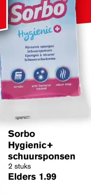 Hoogvliet Sorbo Hygienic+ schuursponsen aanbieding