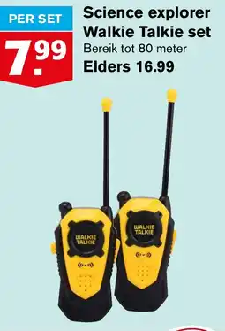 Hoogvliet Science explorer Walkie Talkie set aanbieding