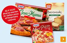 Hoogvliet Dr. Oetker pizza of Koopmans cakemix aanbieding