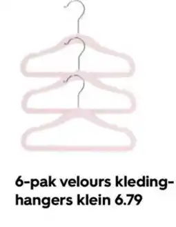 HEMA 6 pak velours kleding hangers klein aanbieding