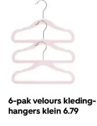 HEMA 6 pak velours kleding hangers klein aanbieding