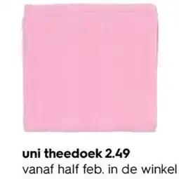 HEMA uni theedoek aanbieding