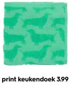 HEMA print keukendoek aanbieding