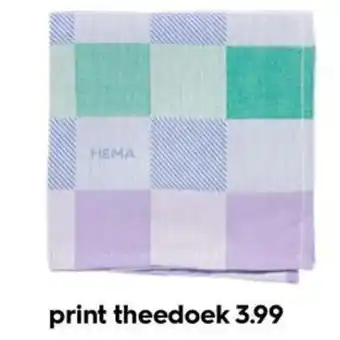 HEMA print theedoek aanbieding