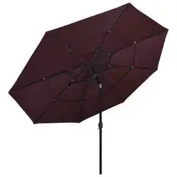 Praxis vidaXL Parasol 3-laags - 350x260 cm - UV-beschermend polyester aanbieding