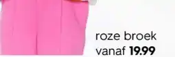 HEMA roze broek aanbieding