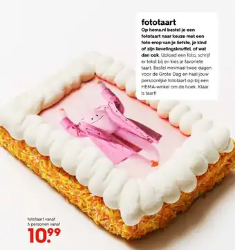 HEMA fototaart aanbieding