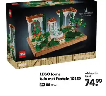 Intertoys LEGO Icons tuin met fontein 10359 aanbieding