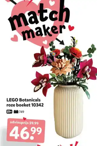 Intertoys LEGO Botanicals roze boeket 10342 aanbieding