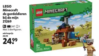 Intertoys LEGO Minecraft de gordeldieren bij de mijn 21269 aanbieding