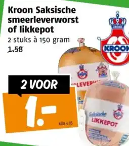 Poiesz Kroon Saksische smeerleverworst aanbieding