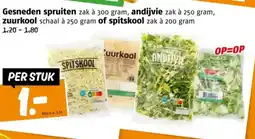 Poiesz Gesneden spruiten , andijvie , zuurkool  of spitskool aanbieding