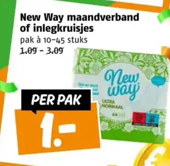 Poiesz New Way maandverband of inlegkruisjes aanbieding