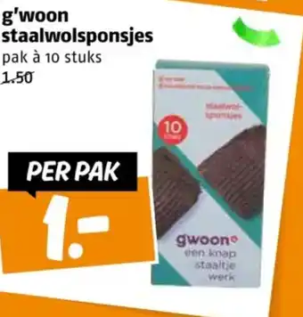 Poiesz g'woon staalwolsponsjes aanbieding