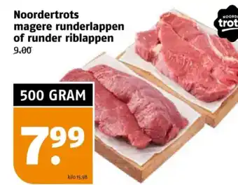 Poiesz Noordertrots magere runderlappen of runder riblappen aanbieding