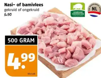 Poiesz Nasi of bamivlees aanbieding