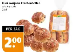 Poiesz Mini rozijnen krentenbollen aanbieding