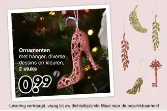 Wibra Ornamenten Met Hanger aanbieding