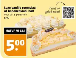 Poiesz Luxe vanille roomvlaai of bananenvlaai half aanbieding