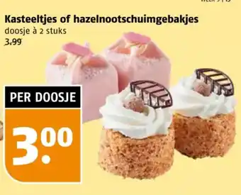 Poiesz Kasteeltjes of hazelnootschuimgebakjes aanbieding