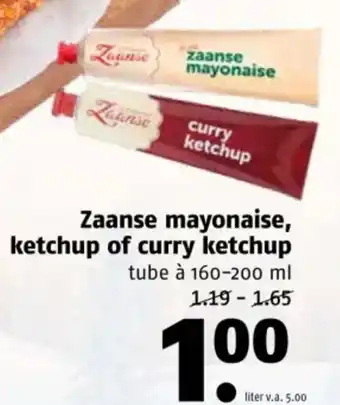 Poiesz Zaanse mayonaise, ketchup of curry ketchup aanbieding