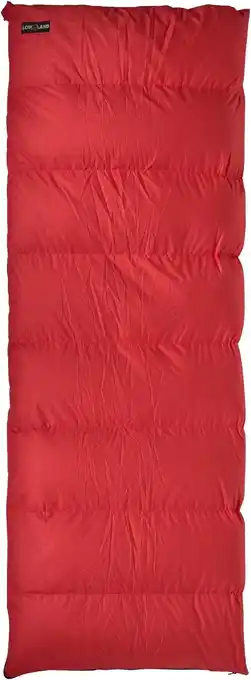 Amazon LOWLAND OUTDOOR Companion Economy - 100% Katoen - 1395gr - 210x80 cm +5ºC,Rood aanbieding