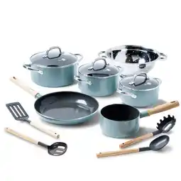 Bol.com GreenPan Mayflower keramische antikleef pannenset 5-delig met accessoires aanbieding