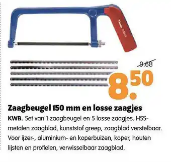 Plentyparts Zaagbeugel 150 Mm En Losse Zaagjes KWB aanbieding