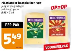 Poiesz Maaslander kaasplakken 50+ aanbieding