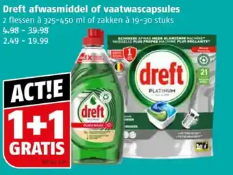 Poiesz Dreft afwasmiddel of vaatwascapsules aanbieding