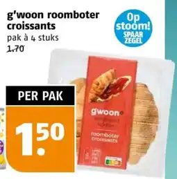 Poiesz G'woon roomboter croissants aanbieding