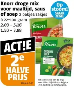 Poiesz Knorr droge mix voor maaltijd, saus of soep aanbieding