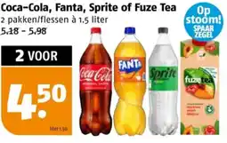 Poiesz Coca-Cola, Fanta, Sprite of Fuze Tea aanbieding