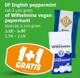 Poiesz DF English peppermint of Wilhelmina vegan pepermunt aanbieding