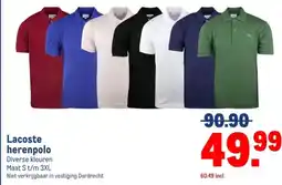 Makro Lacoste herenpolo aanbieding