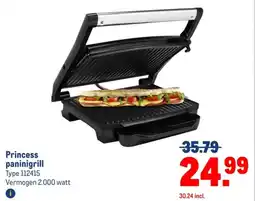 Makro Princess paninigrill aanbieding