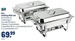 Makro Aro chafing dish set aanbieding