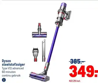 Makro Dyson steelstofzuiger aanbieding