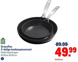 Makro GreenPan 2-delige koekenpannenset aanbieding