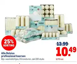 Makro Alle Bolsius professional kaarsen aanbieding