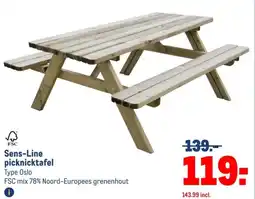 Makro Sens Line picknicktafel aanbieding