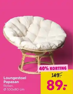 Xenos Loungestoel Papasan aanbieding