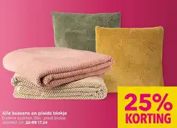 Xenos Alle kussens en plaids blokje aanbieding